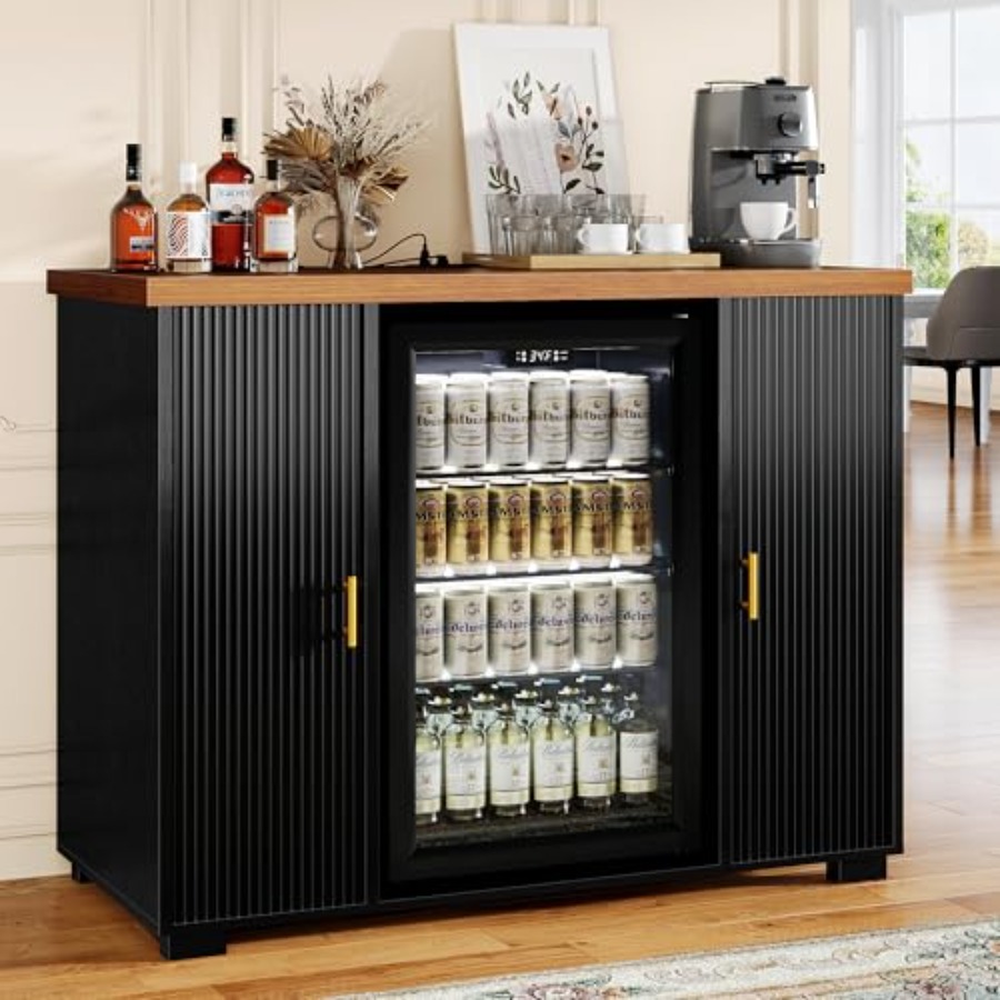 Home Bar And Fridge - 47-дюймовый шкаф для кофе-бара с местом