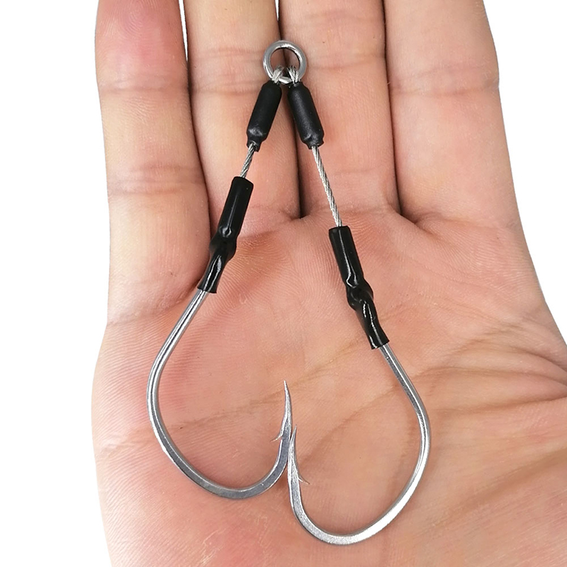 Jigger Double Sided - 2 пары/упаковка, рыболовные крючки из нержавеющей